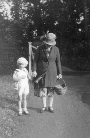 A young Ivor at the lodge