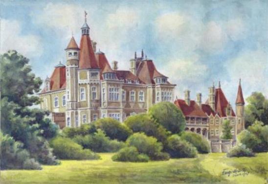 Original, 11"x 8"signed water-colour of Normanhust Court